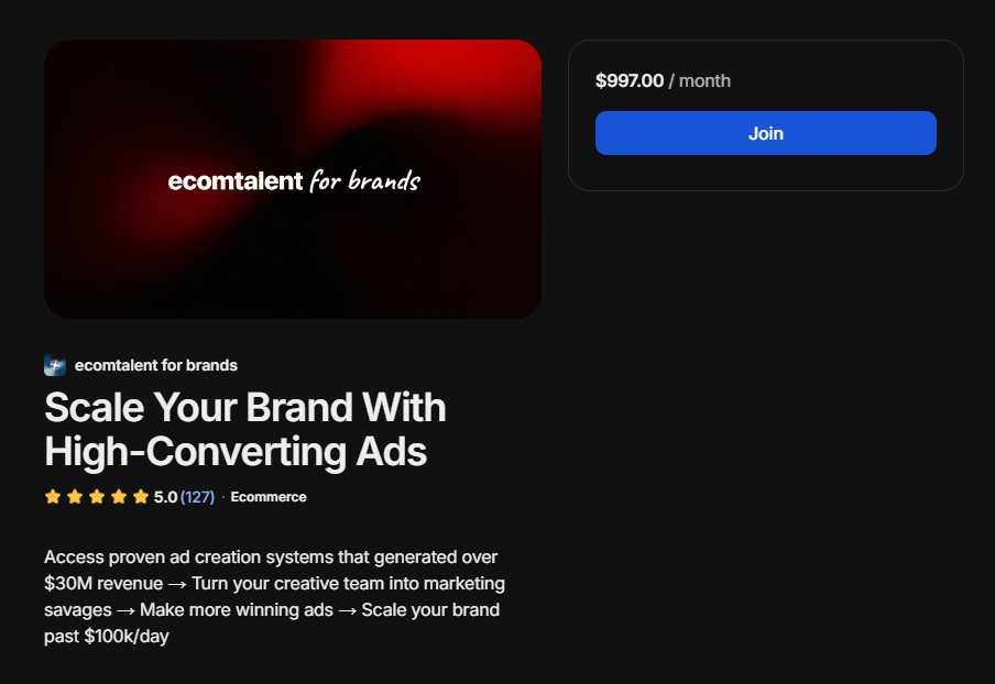 EcomTalent – Scale Your Brand With High-Converting Ads