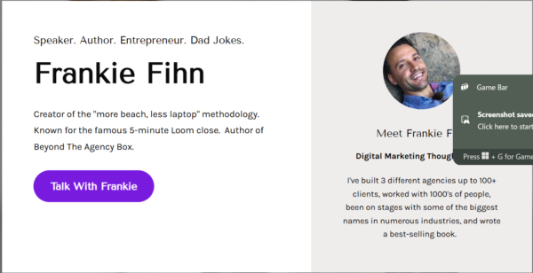 Frankie Fihn – Beyond the Agency + Upsell