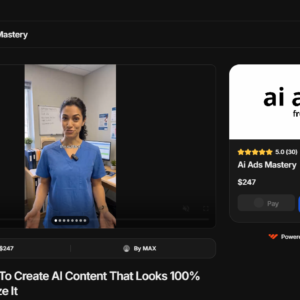 Max – Ai Ads Mastery 5d – Exact System To Create AI Content That Looks 100% Real & Monetize It