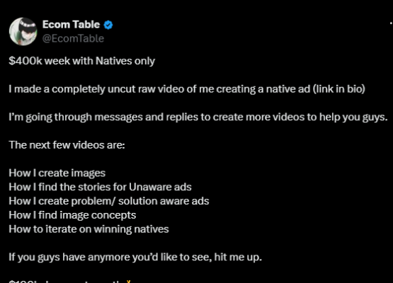 EcomTable – Raw Uncut Native Creation