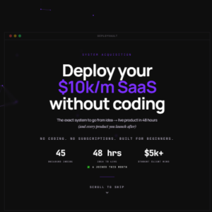 DEPLOY VAULT – Launch Protocol