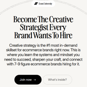 KAT – ECOM UNIVERSITY CREATIVE STRATEGY COMMUNITY