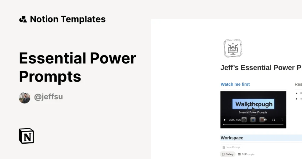 Jeff Su – Essential Power Prompts