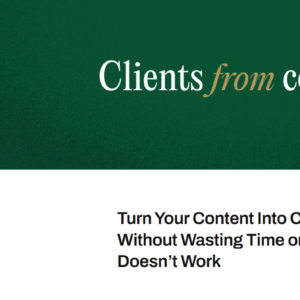 Josh Spector – Clients From Content Program